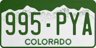 CO license plate 995PYA