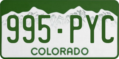 CO license plate 995PYC