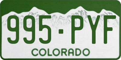 CO license plate 995PYF