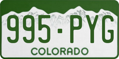 CO license plate 995PYG