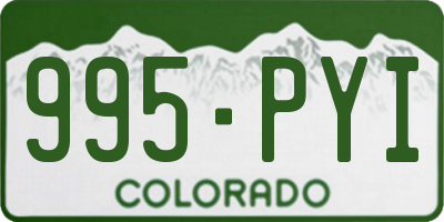 CO license plate 995PYI