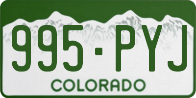 CO license plate 995PYJ