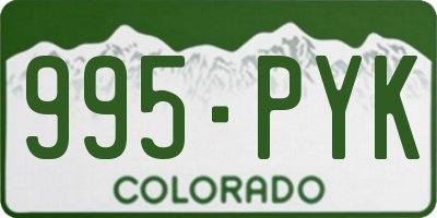 CO license plate 995PYK