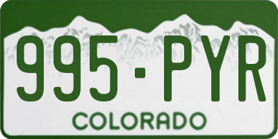 CO license plate 995PYR
