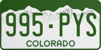 CO license plate 995PYS