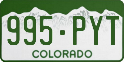 CO license plate 995PYT