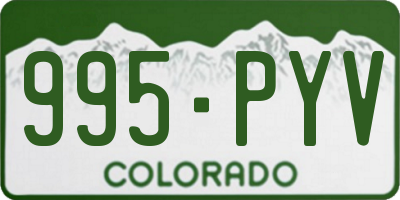 CO license plate 995PYV