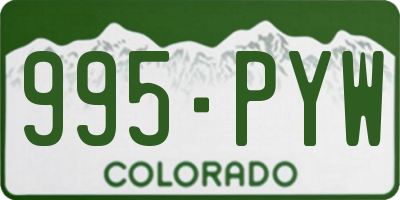 CO license plate 995PYW