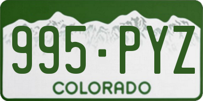 CO license plate 995PYZ