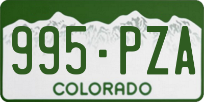 CO license plate 995PZA