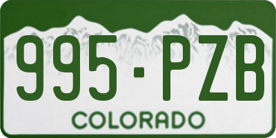 CO license plate 995PZB