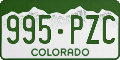 CO license plate 995PZC
