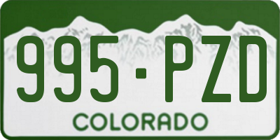 CO license plate 995PZD
