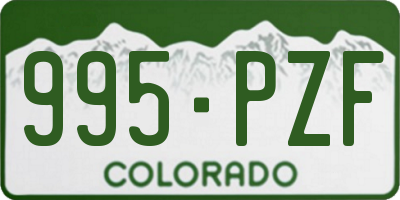 CO license plate 995PZF