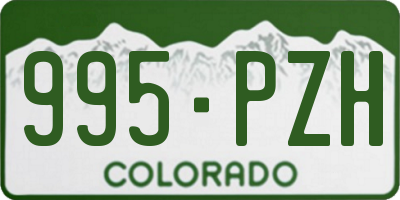 CO license plate 995PZH