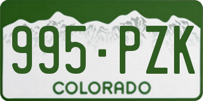 CO license plate 995PZK