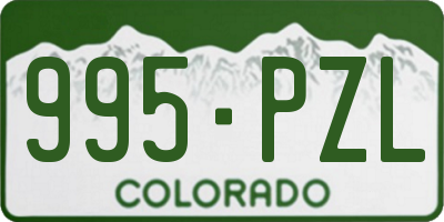 CO license plate 995PZL