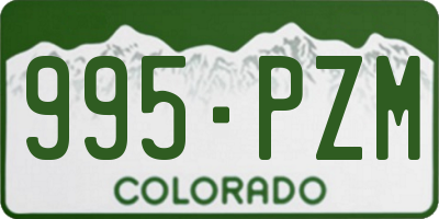 CO license plate 995PZM