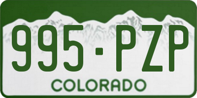 CO license plate 995PZP