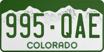 CO license plate 995QAE