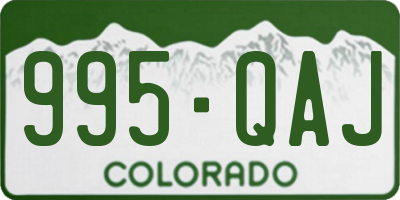 CO license plate 995QAJ