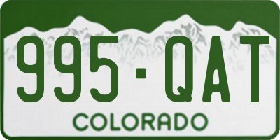 CO license plate 995QAT