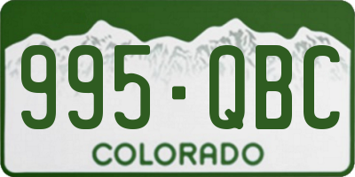CO license plate 995QBC