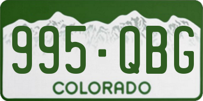 CO license plate 995QBG