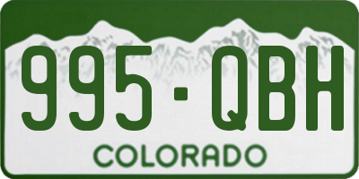 CO license plate 995QBH