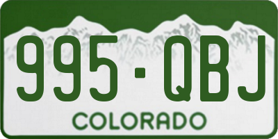 CO license plate 995QBJ