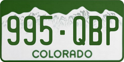 CO license plate 995QBP