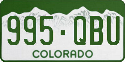 CO license plate 995QBU