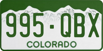 CO license plate 995QBX
