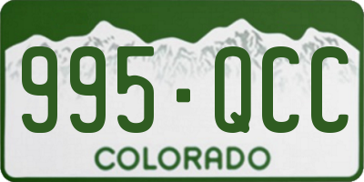CO license plate 995QCC
