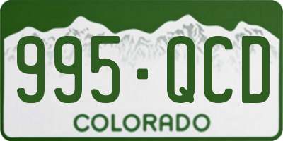 CO license plate 995QCD