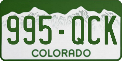CO license plate 995QCK