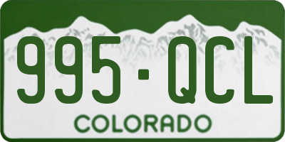CO license plate 995QCL