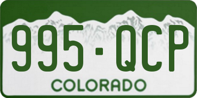 CO license plate 995QCP