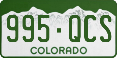 CO license plate 995QCS