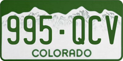 CO license plate 995QCV