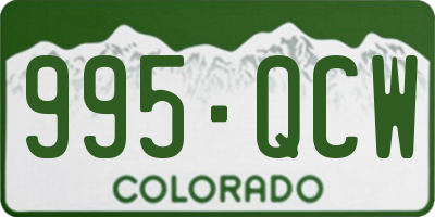 CO license plate 995QCW