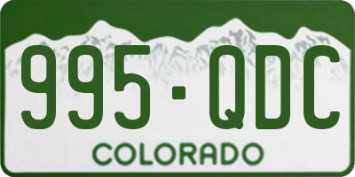 CO license plate 995QDC