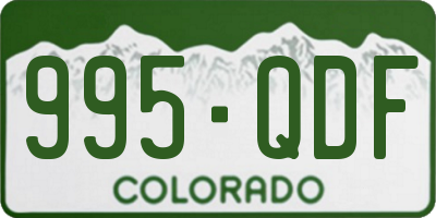 CO license plate 995QDF