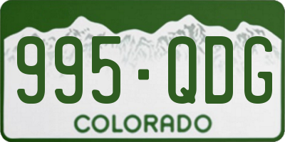CO license plate 995QDG