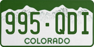 CO license plate 995QDI
