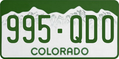 CO license plate 995QDO