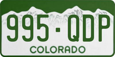 CO license plate 995QDP
