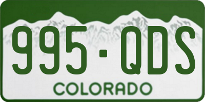 CO license plate 995QDS