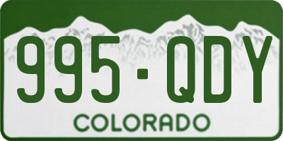 CO license plate 995QDY
