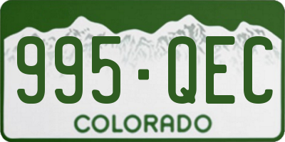 CO license plate 995QEC